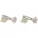 Gotoh® SGS510Z Stardard S5-L6-XN ลูกบิดกีตาร์ ลูกบิดกีตาร์ไฟฟ้า สีเงินวินเทจ แบบฝาครอบ หัว L5 Zinc X-Nickle - Left-Sided