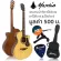 Mantic GT-10ACE 40-inch electric guitar, GA CUTAWAY shape, Top Sol, Angel Mandrus/Cherry Wood Body cable set +