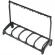 K&M® 17515 GUITAR Stand »Guardian 5« Guitar stand, 5 guitar shows, come with foldable piccill storage, black.