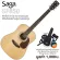 SAGA® SF850 41 -inch guitar, Dreadnough shape, Top Solid Spruce wooden side & back rosewood + free guitar bag