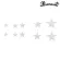 Paramount® DK19 Inley Guitar Guitar Star / 1 Pack has 10 pieces. Star Position Guitar Inlay Markers / Pack of 10 PCS