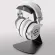 K&M® 16075 Headphone Table Stand, a desktop headphones with a preventive rubber sheet when using Model 16075-000-56