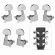 RASVONE MHA-LR3300 Machine Heads, airy guitar knob, 2-way guitar knob, 3L+3R made from good metal materials, both guitar.