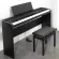 Korg® B2SP Piano Fah Piano Digital 88 Key Steer Speaker Key Steer has a USB connector in a black computer + with a stand and pedal.