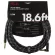 Fender® Deluxe Series Black Tweed, 5.5 meters of premium jack, golden head 18.6FT Deluxe Series Instrument Cable / Straight -ngled, Guitar Cabl