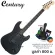 CENTURY DARK SERIES Electric Guitar Strat 22 Frete Hardware Black + Free Rocking & Bag & Tuner & Slender Set