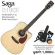 SAGA® D10CE 41 inch electric guitar D shape, concave neck, spruce/Mahogany, electricity, Fishman Isys II + free guitar bags &