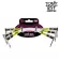 ERNIE Ball® Effect / Jack connector, 15 cm long effects, bend / bend 1 pack with 3 lines, 6in patch cable