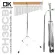 DK Drum Kingdom CH36CB ราวเบล 36 บาร์ อย่างดี สีเงิน ฐานไม้ พร้อมขาตั้งหัวโค้งสำหรับราวเบลโดยเฉพาะ + แถมฟรีไม้เคาะ