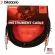 D'Addario® PW-BG-20BK, a 6-meter-long nylon jackstart / straight head with 2 floors, 20FT Braided, Straight / Strai