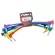 Kirlin® PAN6-243 0.2M Patch Cable สายพ่วงเอฟเฟค 6 เส้น หลากสี ยาว 20 ซม. Pack of 6