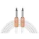 KIRLIN IP-41WH 3M Instrument Cable, 3-meter, white guitar jack cable, pastel jack, PVC material, resistant to use + free strap
