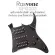 RASVONE SPG303 Piccard Electric Guitar Strat HSH Circuit Circuit with Strat Pickguard with WIRING / PICKUP PATTERN HSH