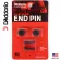 D'Addario® Pwep102 Solid Brass Guitar End Pin, 2 guitar straps / sash pins, made of brass ** M