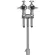 Yamaha® WS865A ขาตั้งทอมคู่ ขาตั้งกลองทอม แบบสามขาก้านคู่ พร้อมขาเสียบกลองทอม ปรับสูงได้ 62 - 104 ซม. รองรับกลองทอมที่มี