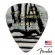 Fender® 351 Shape Zebra Pick ปิ๊กกีตาร์ วัสดุเซลลูลอยด์ แบบหนาปานกลาง ลายม้าลาย หนา 0.7 มม - Medium  ** Made in USA **
