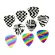 Fender® 351 Shape Zebra Pick ปิ๊กกีตาร์ วัสดุเซลลูลอยด์ แบบหนาปานกลาง ลายม้าลาย หนา 0.7 มม - Medium  ** Made in USA **