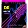DR Strings สายกีตาร์ไฟฟ้า แบบเรืองแสง เบอร์ 10 สายเคลือบ สีชมพูนีออน รุ่น NPE-10 Medium, 10-46 ** Made in USA **