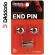 D'Addario® PWEEP202 Elliptical Guitar End Pin ตัวล็อคสายสะพายกีตาร์ / หมุดสายสะพาย ทรงวงวรี สีเงิน จำนวน 2 ตัว มาพร้อมย