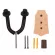 Rasvone GHW20 Wooden Guitar Hanger Hanging guitar, guitar hanging, wooden base, good guitar head with silicone covered + free bolts & plastic fasteners