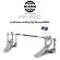 DIXON® PP-P2D. Couple drums can be used with electric drums, PP Double Bass Drum Pedal, Double Chain Drive + free drum key.