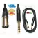 1.5 m. Dynacom XLRM to Mic Sterio. Balancetrs to XLR J-021 Signal Cable audio cable.