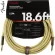 FENDER® Deluxe Series Tweed, a 5.5M /18.6FT jackal cable, 100% authentic nylon knitted, two -sided golden head
