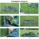 Dome tent for camping, camping tent, camouflage for 2 people, 2 tents, rain tents, double -layered tents, easy to set up.