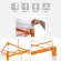LuckyFriend, 3x3 meters folding tent, special thick, orange + 800D thick canvas with 8 colors, folding tent, folded tent, flea market