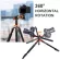 K & F 72 "ขาตั้งกล้องวิดีโอ Vlog อลูมิเนียมพร้อม Monopod, แนวนอนหมุนได้กลางคอลัมน์แขนพร้อมหัวบอล 360 องศา
