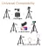 Camera stand, supporting mobile phone shooting with Bluetooth for GoPro iPhone, Samsung Xiaomi, Huawei, three -legged portable device