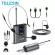 Telesin UHF Wireless Microphone with Bodypack 50m Transmitter Mini Lapel Head Hand Mic Portable Receiver for Camera and Phone