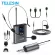 TELESIN UHF Wireless Microphone With Bodypack 50M Transmitter Mini Lapel Head Hand Mic Portable Receiver For Camera and Phone