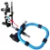 Blue, arms supporting legs, flash camera, Manfrotto MA050A, snake sleeve, PANNING BALL Head Light Stand - 3-5 kg.