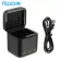 Telesin สำหรับ Gopro 9 3 วิธีไฟ LED ชาร์จแบตเตอรี่ TF การ์ดเก็บกล่องชาร์จสำหรับ Gopro ฮีโร่ 9 สีดำ