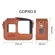 TELESIN GoPro Hero 8 PU Leather Case Mini Protector Black Brown With Long Strap Accessories