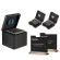 Telesin 3 Pack Battery + 3 channels, batteries, TF Card Storage Box, DJI OSMO Action Camera Accessories