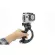Steadicam Curve Balancer Holding that captures the vibrating camera for Gop Pro and action cam.