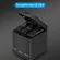 Telesin 3 Battery Pack for Hero 8 Black 3, LED Storage Box for GoPro Hero 8 7 6 5 Black Camera Accessories