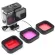 Waterproof Case, GOPRO HERO 7 6 5 Waterproof Housing with touch screen and 3 -color filters, Red Filter / Pink Filter / Purple Filter
