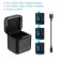 Telesin แบตเตอรี่ 1750 mAH สำหรับ Gopro ฮีโร่ 9 3 วิธีไฟ LED ชาร์จแบตเตอรี่ TF การ์ดที่เก็บแบตเตอรี่สำหรับ Gopro ฮีโร่ 9 สีดำ