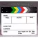 Clapper Board Acrylic Movie Action Slate Clapper Board ลูกตุ้มคณะอะคริลิค  มีปากกาแถมให้