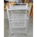 Upside down, plate rack, 4 layers of aluminum on the top, smooth sheet The ground floor 41x61x115 cm.