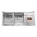 LUCKY FLAME 2 holes with accommodation on the side of the STB-1256 model stainless steel structure Buried counter, free with faucets
