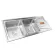 LUCKY FLAME 2 holes with accommodation on the side of the STB-1256 model stainless steel structure Buried counter, free with faucets