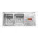 LUCKY FLAME 2 holes with accommodation on the side of the STB-1256 model stainless steel structure Buried counter, free with faucets