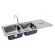LUCKY FLAME 2 holes with accommodation on the side of the STB-1256 model stainless steel structure Buried counter, free with faucets