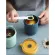 Serial Cup 500ml, a colored cereal with a glass spoon, put a plastic soup, portable soup, plastic