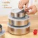 3 stainless steel bowl set with wrong lid, silicone, Korean bowl, small food, food preservation box Korean stainless steel bowl Stainless steel crockery set
