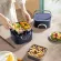 Portable electric lunch box, plug-in box lunch, Double Layer 1.2L, DFH-C12M1 Square Double Layer with vacuum pump.